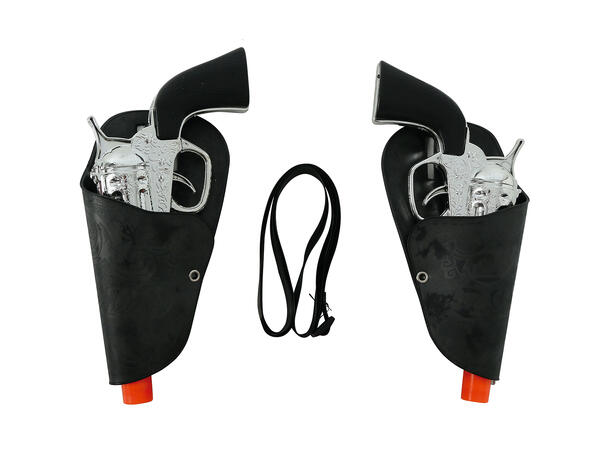 Pistolbelte med to revolvere - Barn 1 Belte og 2 pistoler i plast 