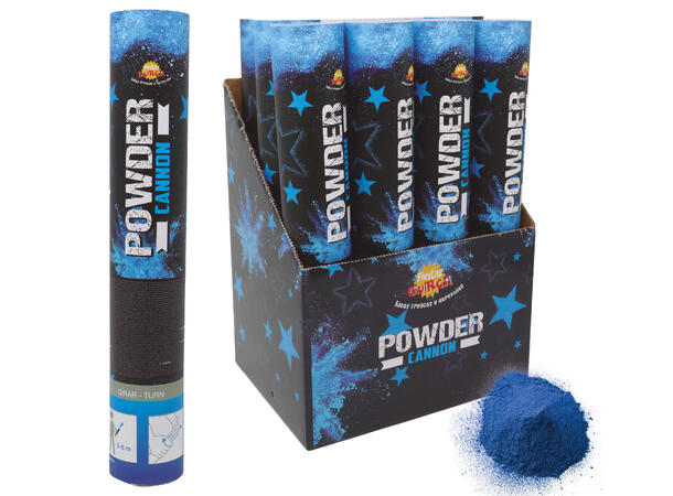 Powder canon (30gr) - Neon Blå - UV 1 Pulverkanon (maisstivelse) - 30cm 