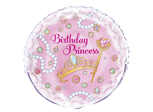 Prinsesse - Rosa 1 Folieballong - 46cm(18")