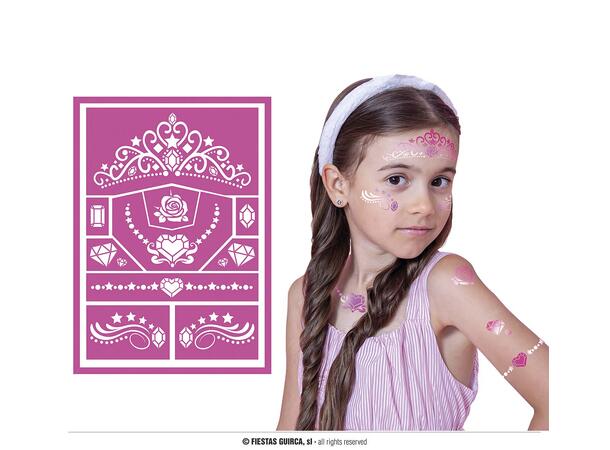 Prinsesse 1 Selvklebende sminkesjablong - 14x20cm 