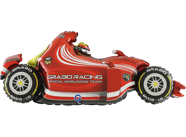 Racerbil - rød 1 Folieballong med form - (100x41 cm) 