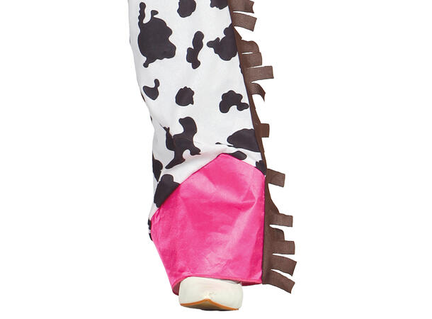 Rodeo Cowgirl - Hvit/rosa/brun 1 Damekostyme - str 38-40 (M) 
