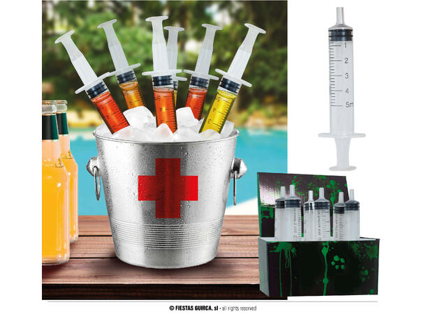 Shottesprøyter 1 Boks med 6 sprøyter - 9cm 