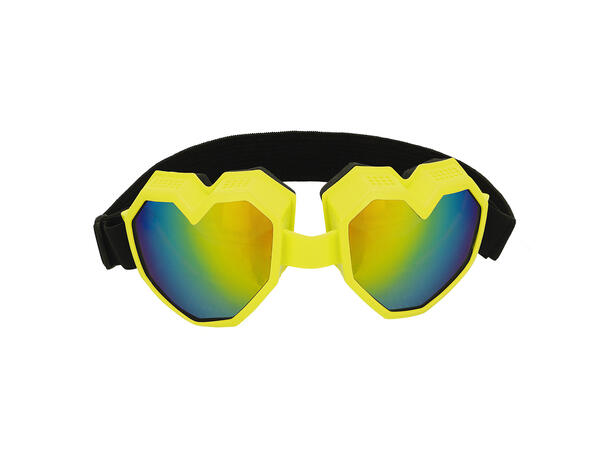 Skibriller hjerteform - Neon Ass. - UV 1 Par briller i plast 