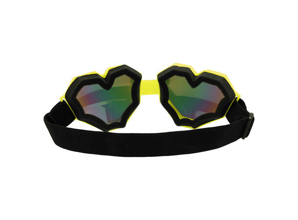 Skibriller hjerteform - Neon Ass. - UV 1 Par briller i plast 