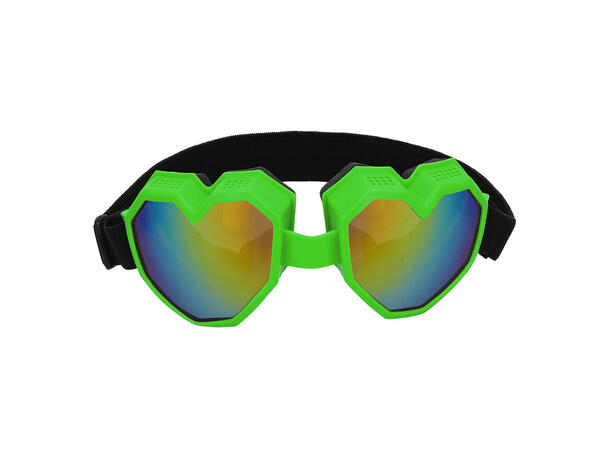 Skibriller hjerteform - Neon Ass. - UV 1 Par briller i plast 