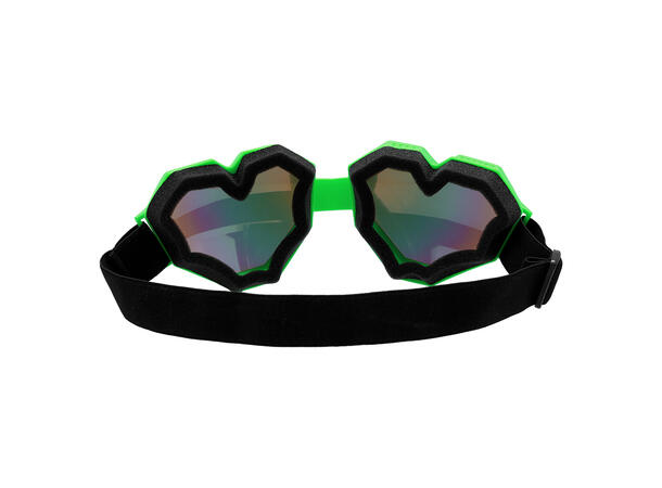 Skibriller hjerteform - Neon Ass. - UV 1 Par briller i plast 