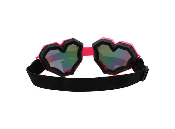 Skibriller hjerteform - Neon Ass. - UV 1 Par briller i plast 