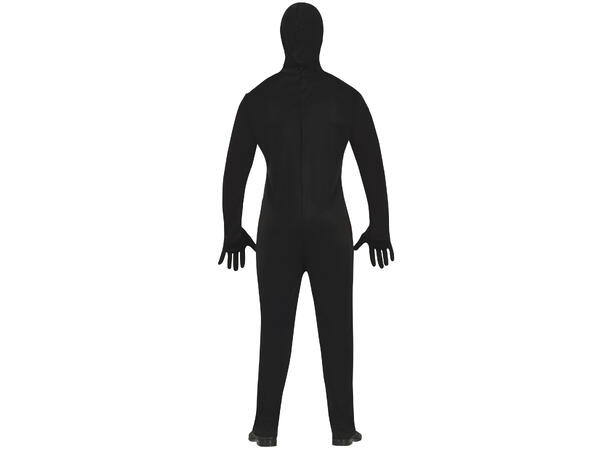 Skjelettdrakt - Onepiece og hette - Sort 1 Herrekostyme - str 48-50 (M) 