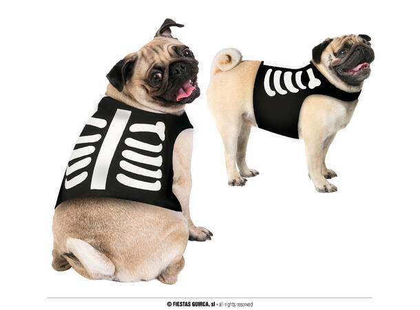 Skjelettkostyme til hund 1 Hundekostyme - Str S 