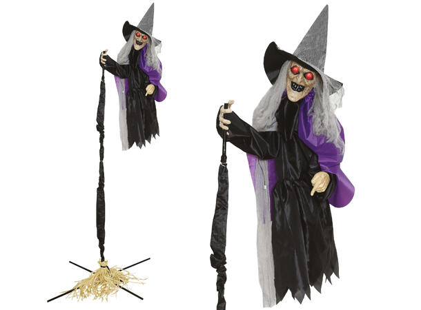 Skrekkfifur - Flyvende heks på stativ 1 Figur m/lyd/lys/begegelse - 225cm 