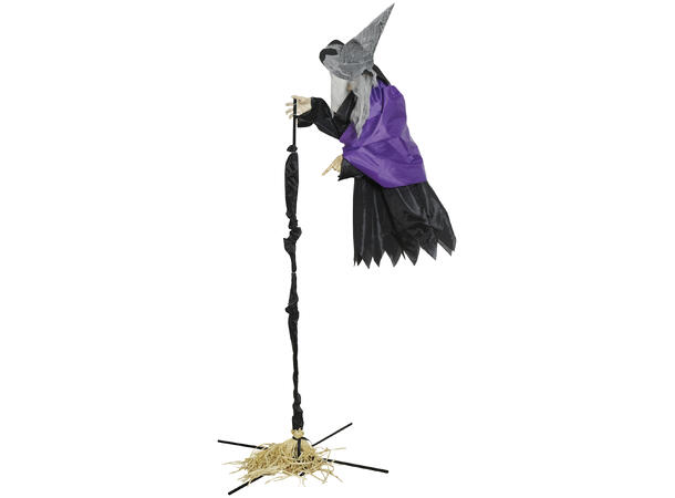 Skrekkfifur - Flyvende heks på stativ 1 Figur m/lyd/lys/begegelse - 225cm 