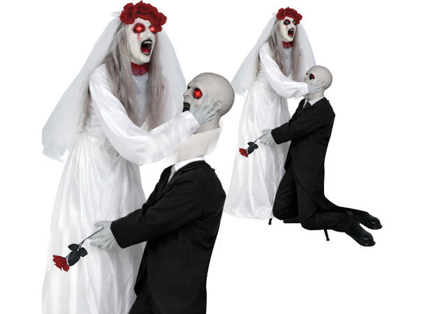 Skrekkfigur - Brud og Brudgom 1 Figur m/lyd/lys/begegelse - 165cm 