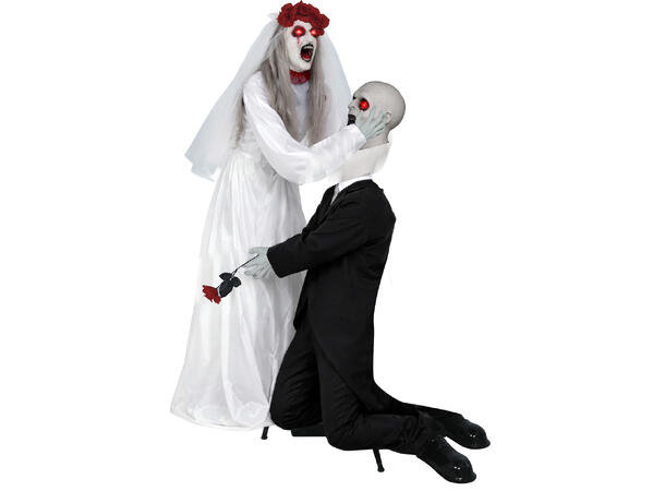 Skrekkfigur - Brud og Brudgom 1 Figur m/lyd/lys/begegelse - 165cm 