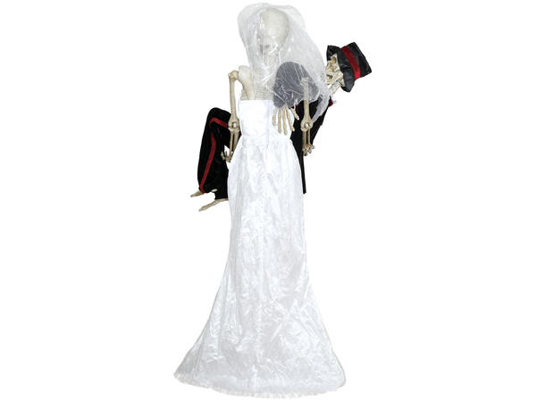 Skrekkfigur - Brudepar - Skjeletter 1 Figur m/lyd/lys/begegelse - 190cm 