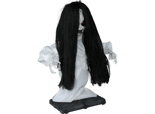 Skrekkfigur - Dukke med sort hår 1 Figur m/lyd/lys/begegelse - 55cm 