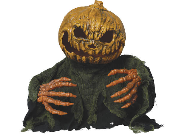 Skrekkfigur - Gresskar med hender 1 Figur m/lyd/lys/begegelse - 50cm 