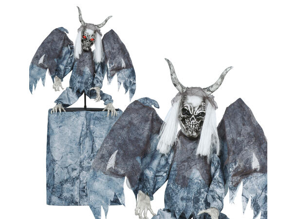 Skrekkfigur - Grotesk figur på sokkel 1 Figur m/lyd/lys/begegelse - 170cm 