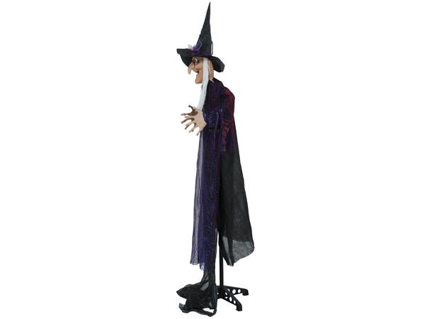 Skrekkfigur - Ond heks på stativ 1 Figur m/lyd og lys - 180cm 