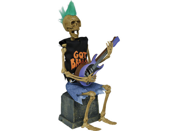 Skrekkfigur - Rock & Roll Skjelett 1 Figur m/lyd/lys/begegelse - 30cm 