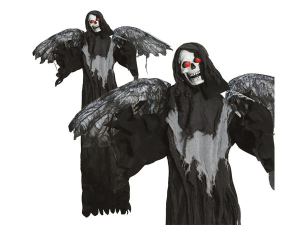 Skrekkfigur - Skjelett med vinger 1 Figur m/lyd/lys/begegelse - 210cm 