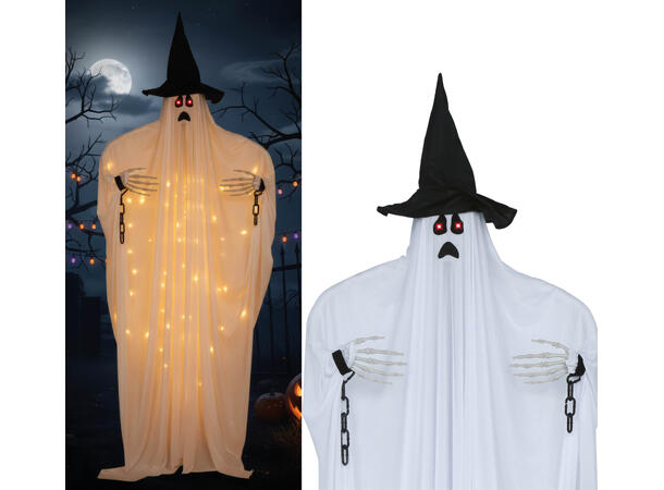 Skrekkfigur - Spøkelse på stativ 1 Figur m/lys - 180cm 