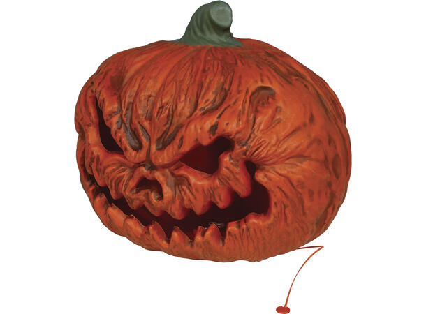 Skrekkgresskar m/intenst lys - oransje 1 Gresskar i PVC m/lys - 38cm 