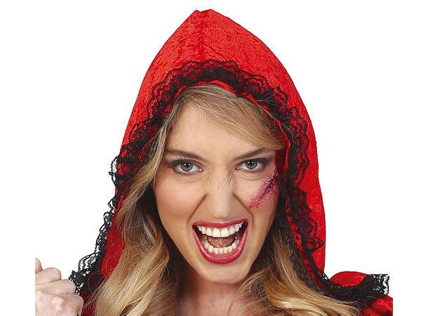 Skummel Rødhette - Kjole/kappe/hette 1 Damekostyme - str 38-40 (M) 