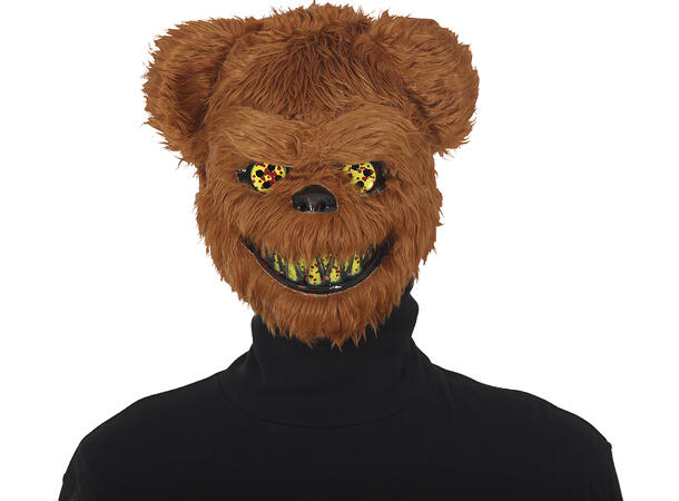Skummel bjørnemaske med pels til barn 1 Maske i PVC/polyester 
