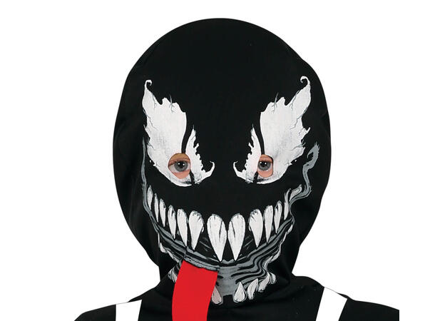 Skummel superhelt - Sort/hvit - Gutt 1 Kostyme til barn - 5-6 år (119 cm) 