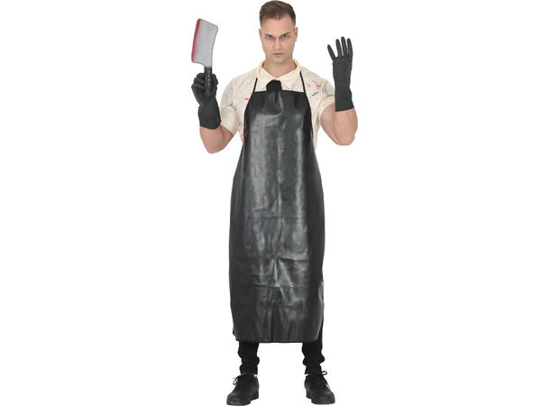 Slaktersett - Forkle, hansker, kniv 1 Sett med tre deler 