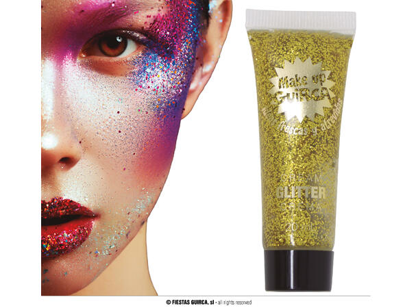 Sminkekrem glitter - Gull 1 Tube sminkekrem - 20ml 