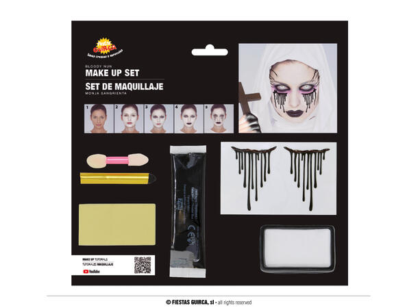Sminkesett - Blodig nonne 1 Sminkesett med instruksjon 