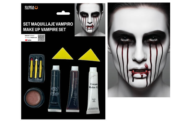 Sminkesett - Vampyr 1 Sett m/sminke og tilbehør 