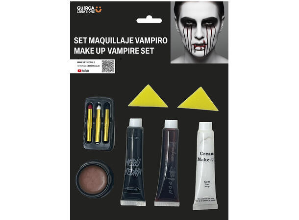 Sminkesett - Vampyr 1 Sett m/sminke og tilbehør 