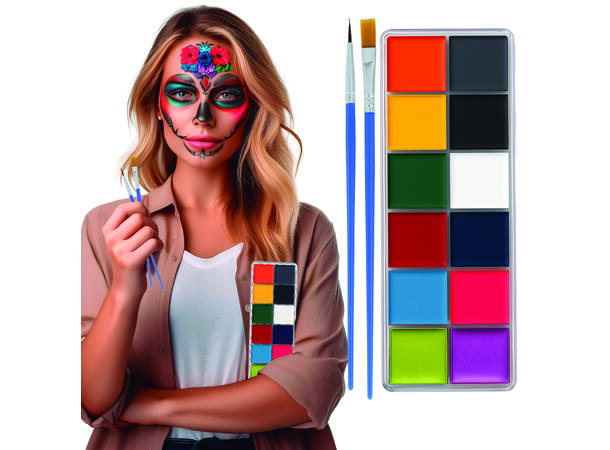 Sminkeskrin m/12 farger assotert 1 Sett 