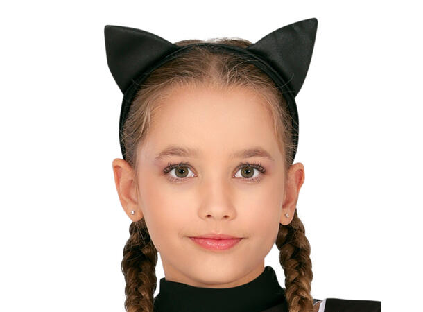 Sort kattekostyme til barn 1 Barnekostyme til jente - Str 5-6 År 