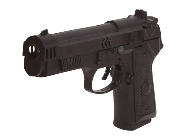 Sort pistol 1 Pistol i plast - 23cm 