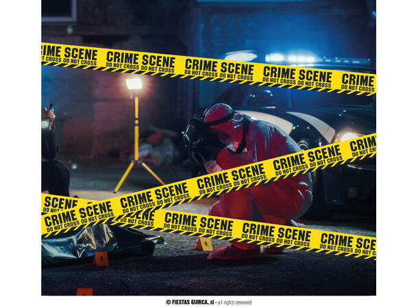 Sperrebånd - "Crime Scene" 1 Sperrebånd i plast - 6m x 7,6cm 
