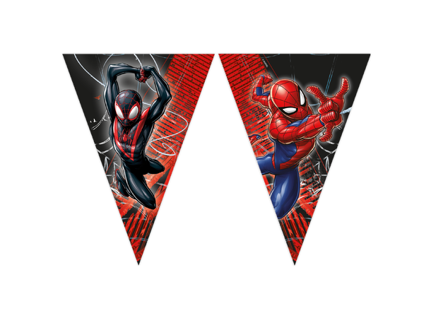 Spiderman - World of Webs 1 FSC - Papir flaggbanner (9 flagg)