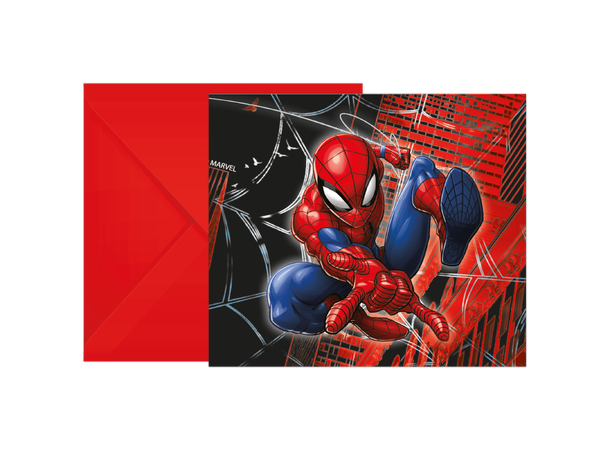 Spiderman - World of Webs 6 FSC - Invitasjoner med konvolutt