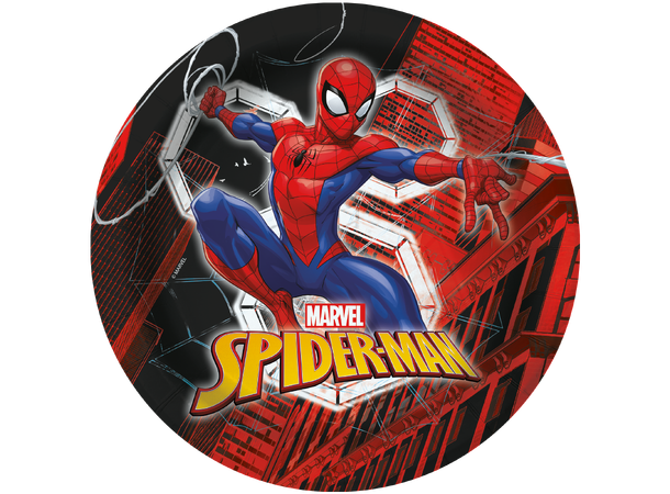 Spiderman - World of Webs 6 FSC Plastfrie Tallerkener i papir 26cm