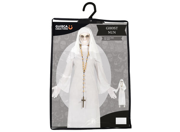 Spøkelsesnonne - Hvit 1 Damekostyme - str 38-40 (M) 