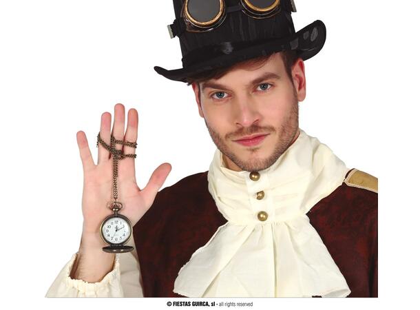 Steampunk - Lommeur m/lenke 1 Lommeur i metall m/lenke 