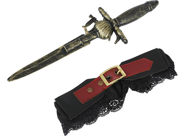 Strømpeholder m/dolk 1 Strømpeholder m/kniv - Onesize 