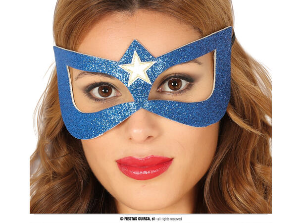 Superhelt - Øyemaske - Blå 1 Øyemaske i polyester 