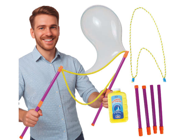 Såpeboble stenger m/snor 2 stenger, Snor, beholder og væske 