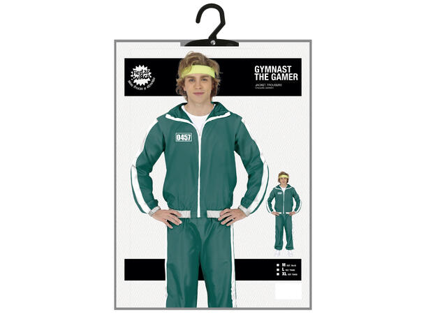 THE GAMER - Grønn treningsdress - Mann 1 Kostyme til herre - 48-50 (M) 