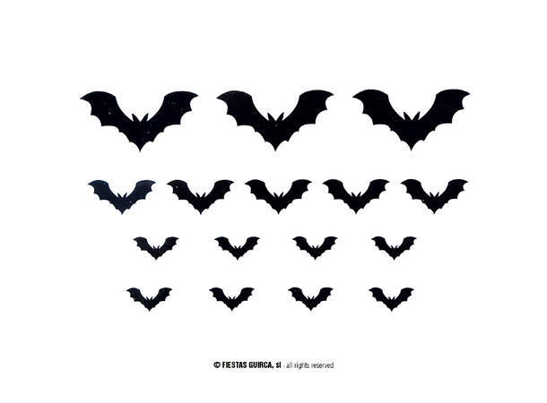 Tatoveringer - Flaggermus 2 Ark med edderkopper - 15x11cm 