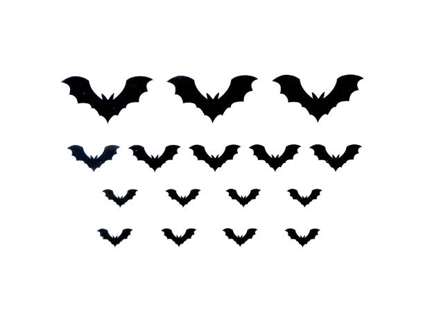 Tatoveringer - Flaggermus 2 Ark med edderkopper - 15x11cm 